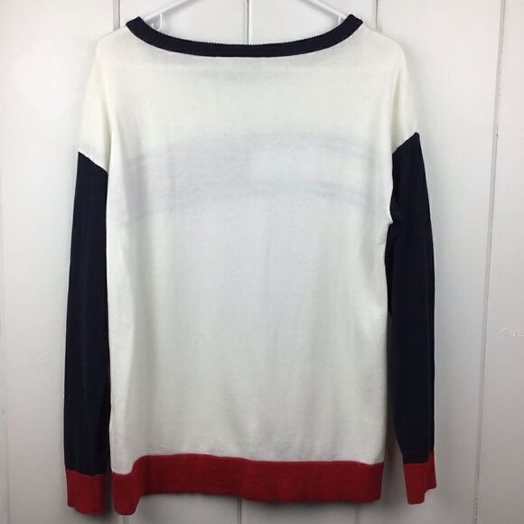 Tommy Hilfiger Sweater, Red Blue Logo Sweater w/Stars - S - Picture 6 of 7